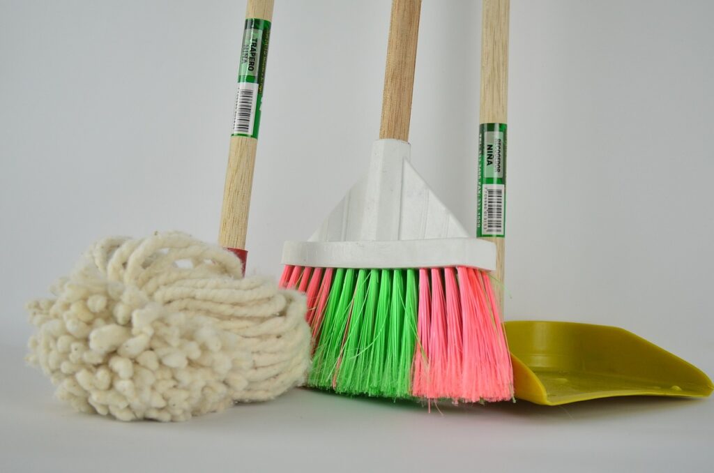 mop broom dust pan | Corvin's Furniture & Flooring